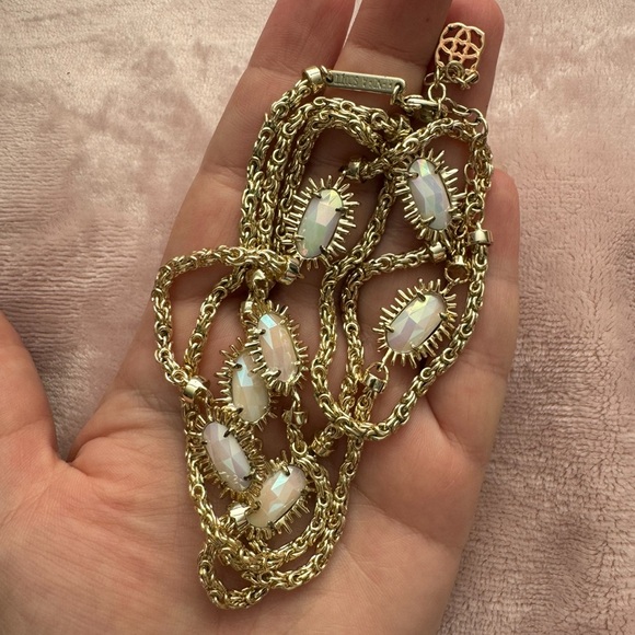 Vintage Kendra Scott Leighton Necklace in White Iridescent, Rare & HTF - Picture 5 of 7